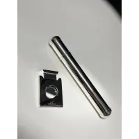 Zdjęcie Posrebrzana obcinarka do cygara wraz z etui na jedno cygaro