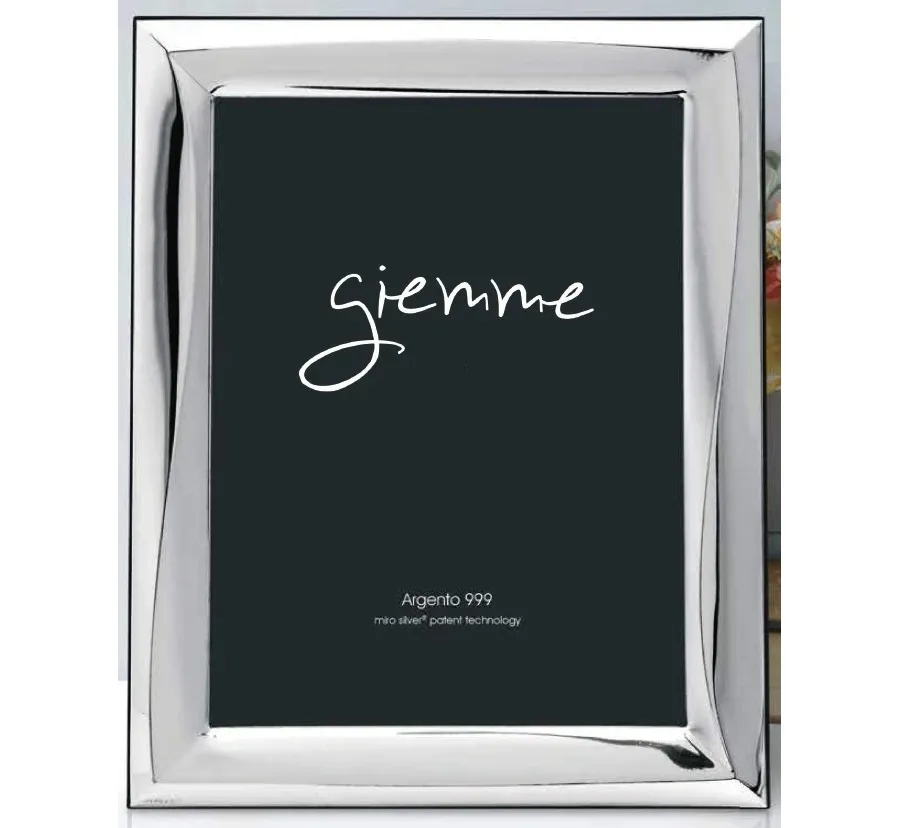 picture 1 Elegant silver photo frame 10x15 cm with a wave-shaped edge