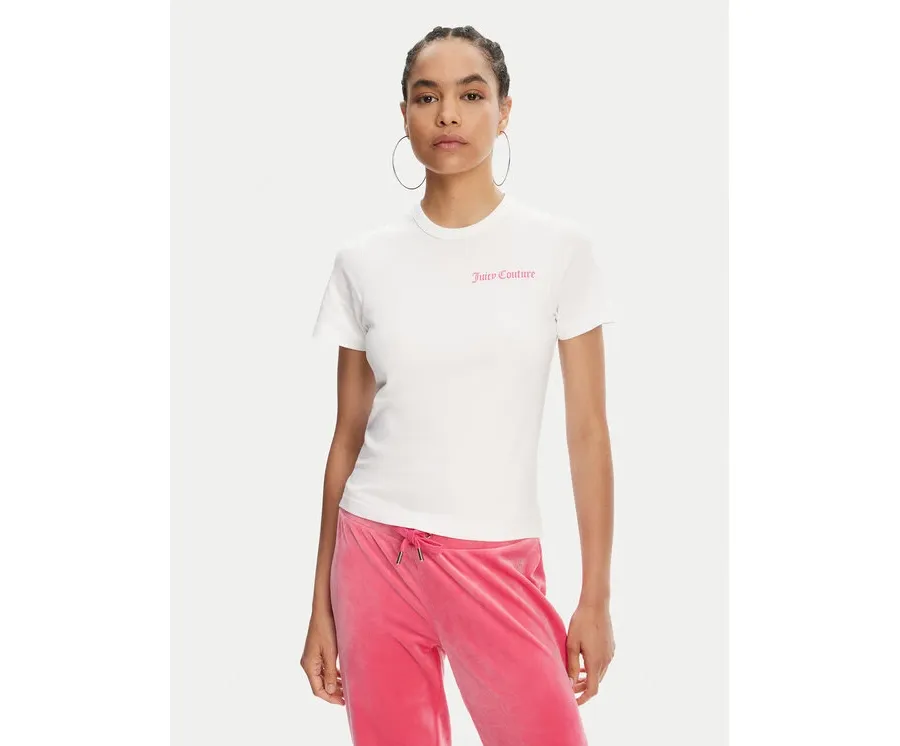obrazek 1 Juicy Couture T-Shirt La Beach JCWCT125319 Biały Regular Fit