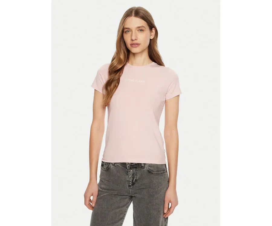obrazek 1 Guess Jeans T-Shirt W4YI01 J1314 Różowy Regular Fit