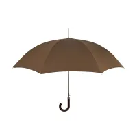 Zdjęcie Luksusowy parasol męski Ø110xL95 cm w kolorze czekoladowym ze skórzaną rączką