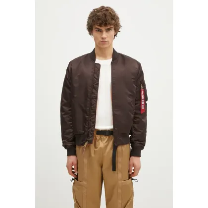 Zdjęcie Alpha Industries kurtka bomber MA-1 VF 59 męski kolor brązowy przejściowa 191118