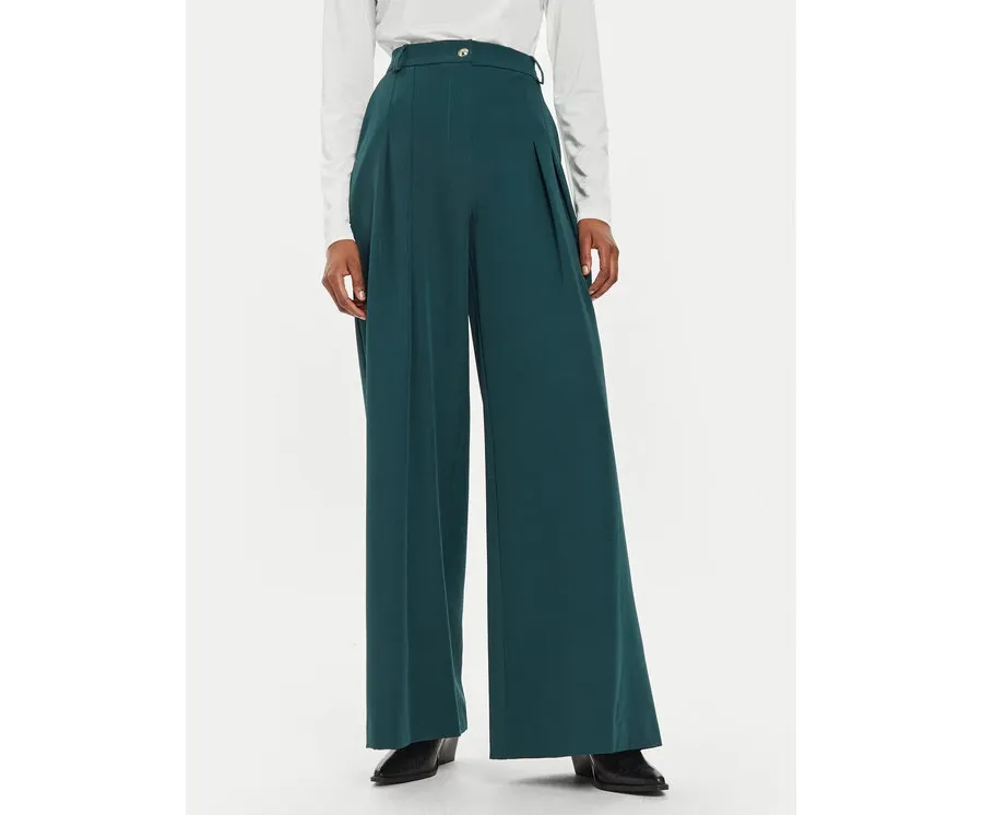 obrazek 1 Maryley Spodnie materiałowe 24IB579/43GU Zielony Regular Fit