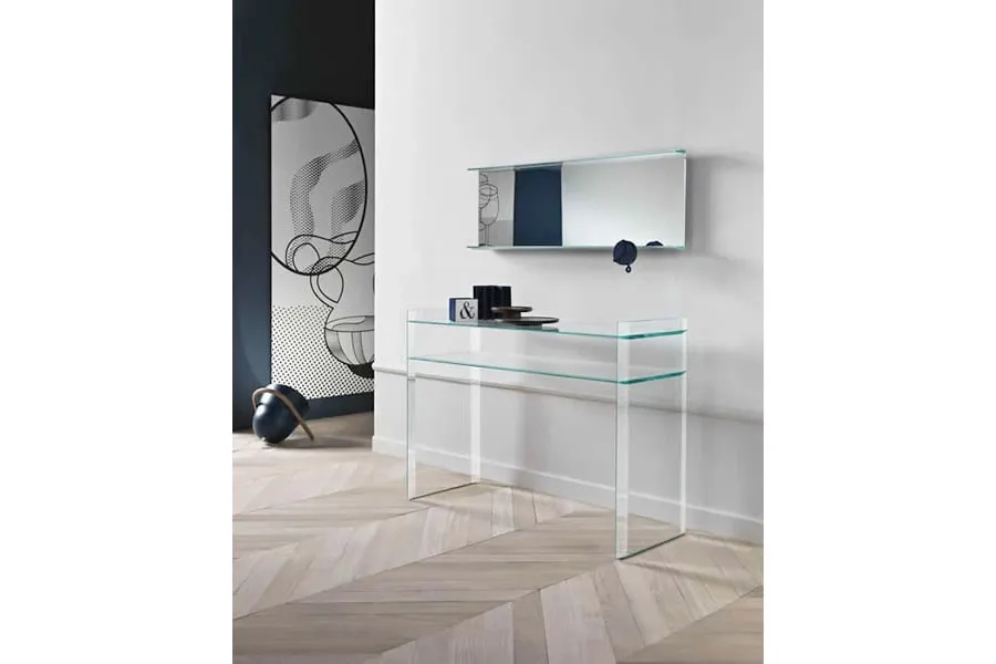obrazek 1 Włoska stylowa konsola z przezroczystego szkła - Tonelli Design