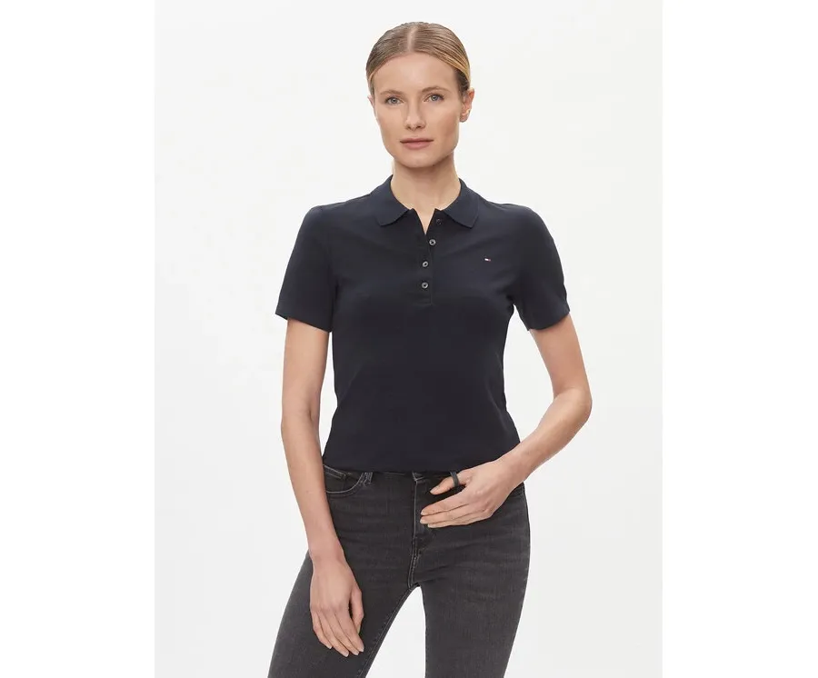 obrazek 1 Tommy Hilfiger Polo 1985 WW0WW42047 Granatowy Slim Fit
