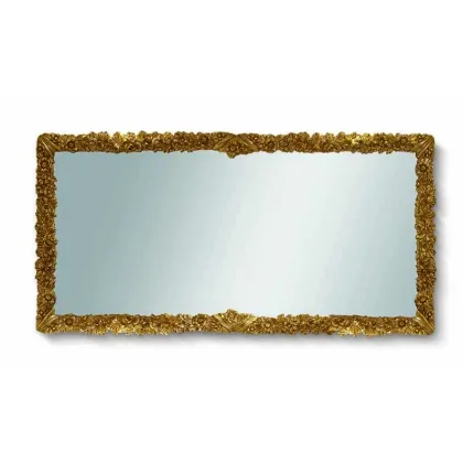Zdjęcie Duże klasyczne rzeźbione lustro w kształcie prostokąta