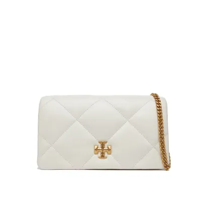 Zdjęcie Tory Burch Torebka Kira iamond Quilt Chain Wallet 158624 Biały
