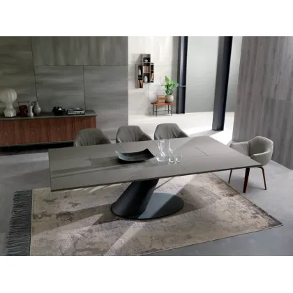 Zdjęcie Ekskluzywny stół z blatem drewnianym - wersja  rozkładana