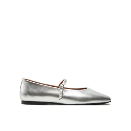 Zdjęcie Calvin Klein Baleriny Mary Jane Ballerina - Met HW0HW02269 Srebrny