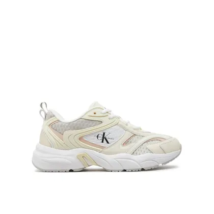 Zdjęcie Calvin Klein Jeans Sneakersy Retro Tennis Low Lace Mh Ml Met YW0YW01373 Biały