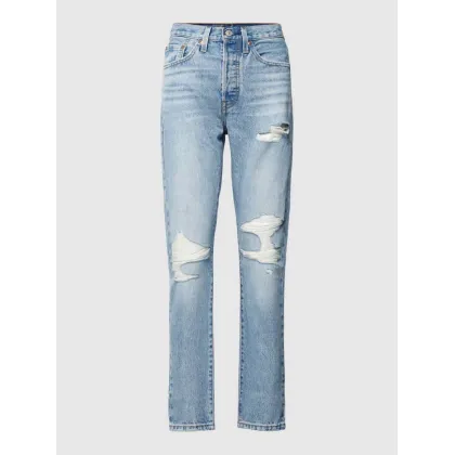 Zdjęcie Jeansy o kroju skinny fit z efektem znoszenia