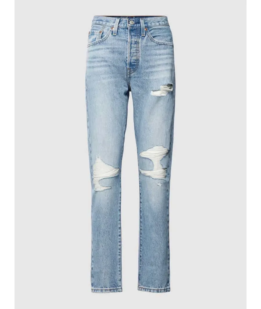 obrazek 1 Jeansy o kroju skinny fit z efektem znoszenia