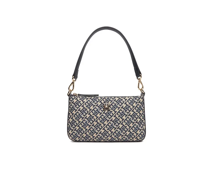 obrazek 1 Tommy Hilfiger Torebka Th Jacquard Shoulder Pouch AW0AW17828 Granatowy