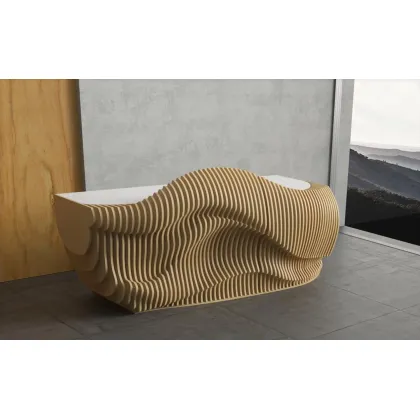 Zdjęcie Designerska lada recepcyjna ze sklejki