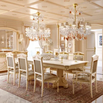 Zdjęcie Klasyczny włoski stół jadalniany – Ludwik XVI