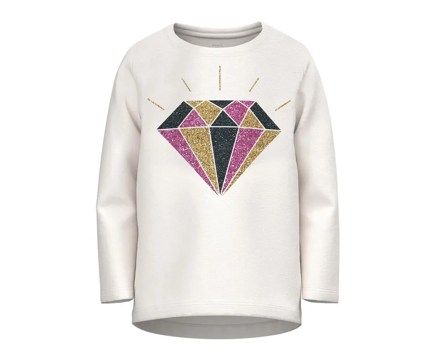 obrazek 1 NAME IT Bluzka 13218932 Biały Regular Fit