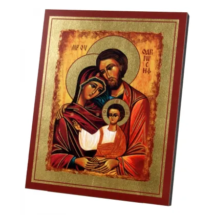 Zdjęcie Elegancka Ikona Złocona Święta Rodzina 20x25 cm
