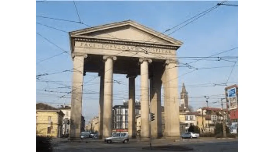 obrazek 5 Arco di Porta Ticinese w Mediolanie, akwaforta Naymiller i akwarela Landini, 1840r.