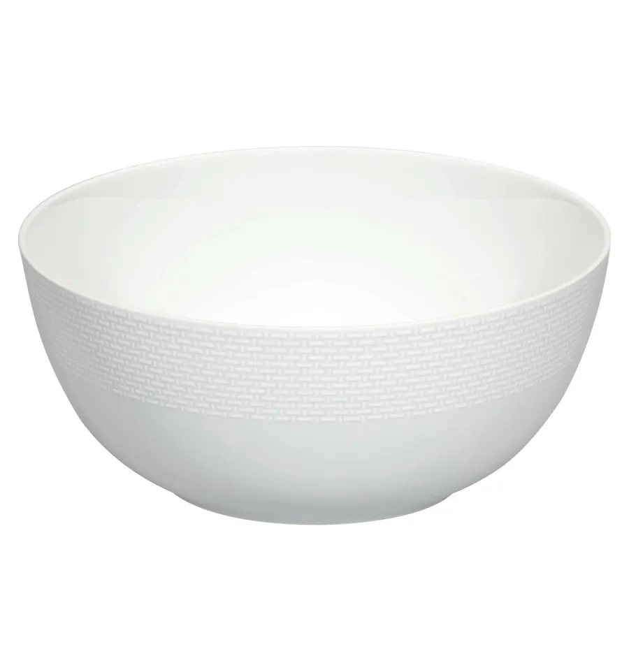 picture 1 White classic salad bowl from the Cesta collection inspired by the tradition of Portuguese basketry - Vista Alegre