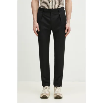 Zdjęcie Paul Smith spodnie wełniane męskie kolor czarny w fasonie cargo M1R-719X-N00109