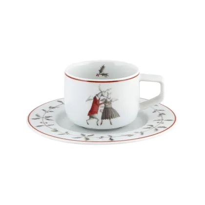 Picture Porcelain coffee cup and saucer from the unique Nöel Christmas collection - 6 pieces - Vista Alegre