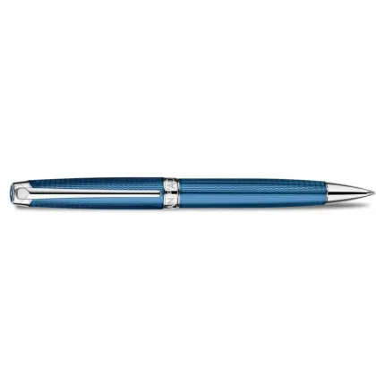 Picture High-quality Leman Grand Bleu ballpoint pen - silver/rhodium-plated
