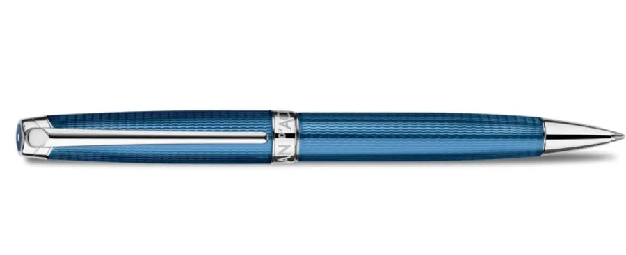 obrazek 1 Wysokiej jakości długopis Leman Grand Bleu - posrebrzany/rodowany