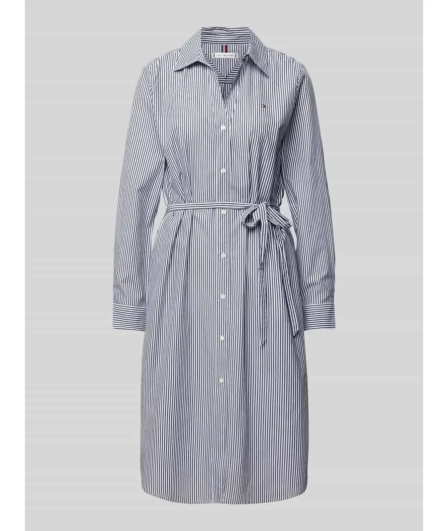 obrazek 1 Sukienka midi z wiązanym paskiem