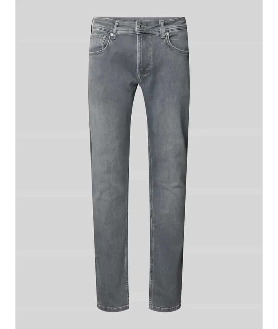 obrazek 1 Jeansy o kroju tapered fit z 5 kieszeniami