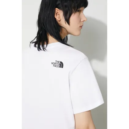 Zdjęcie The North Face t-shirt W Simple Dome Cropped Slim Tee damski kolor biały NF0A87U4FN41