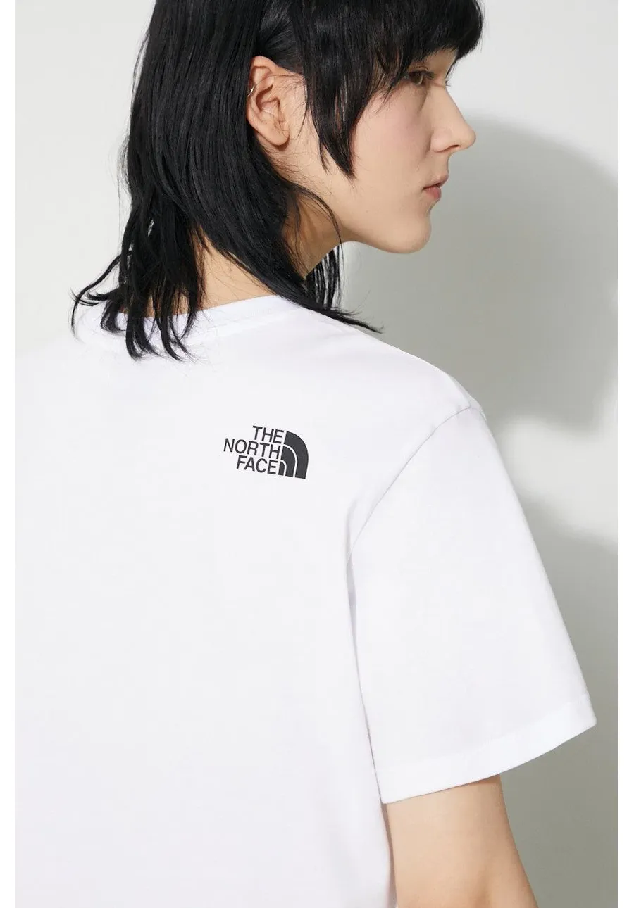 obrazek 1 The North Face t-shirt W Simple Dome Cropped Slim Tee damski kolor biały NF0A87U4FN41