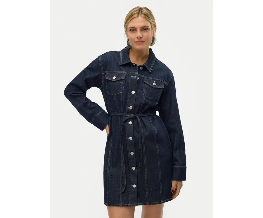 obrazek 1 Vero Moda Sukienka jeansowa Oda 10321127 Granatowy Regular Fit