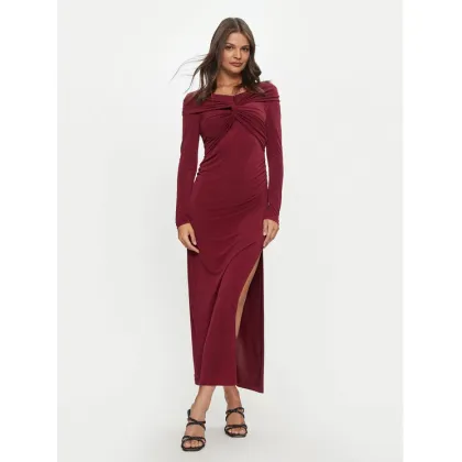 Zdjęcie ViCOLO Sukienka wieczorowa TS0240 Bordowy Slim Fit