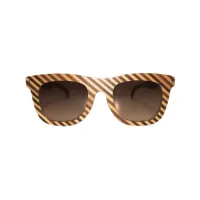 Picture Wooden glasses with diagonal stripes for him - Legno Light