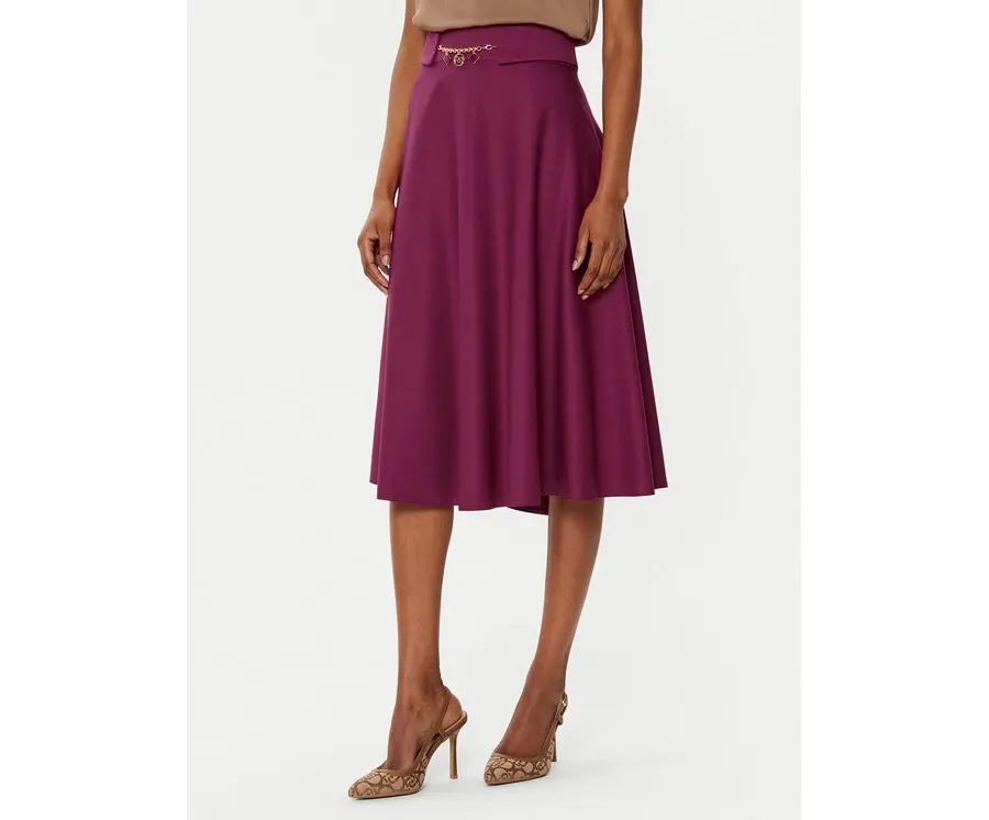 obrazek 1 Rinascimento Spódnica midi CFC0121918003 Bordowy Regular Fit