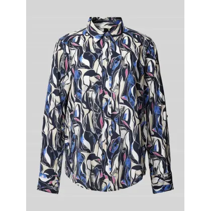 Zdjęcie Bluzka koszulowa o kroju regular fit ze wzorem na całej powierzchni