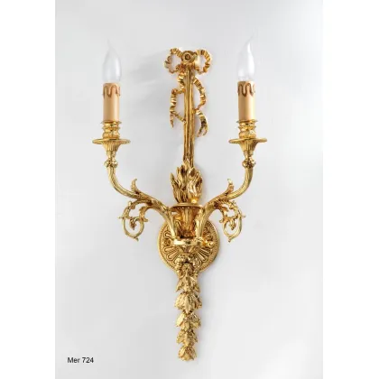 Zdjęcie Kinkiet „Fiamma” z ręcznie rzeźbionego brązu