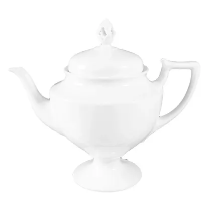 Picture White porcelain tea kettle with a classic form - Tettau