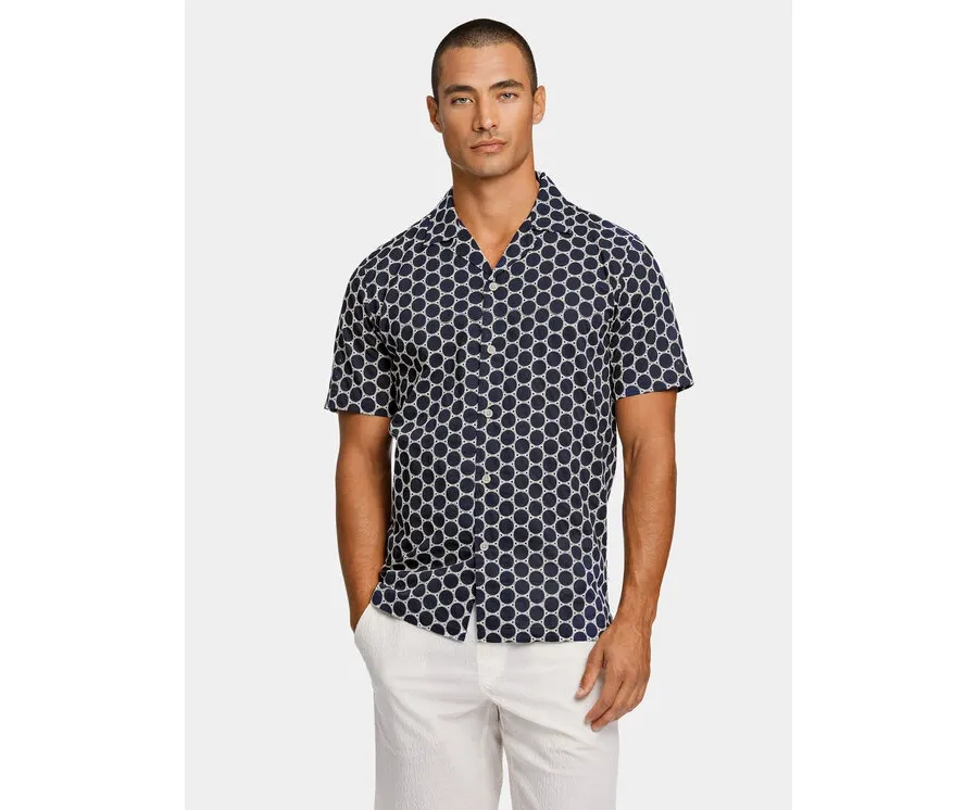 obrazek 1 Lindbergh Koszula 30-203569 Granatowy Relaxed Fit