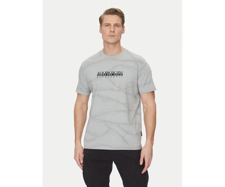 obrazek 1 Napapijri T-Shirt B-Cellini NP0A4ILS Szary Regular Fit