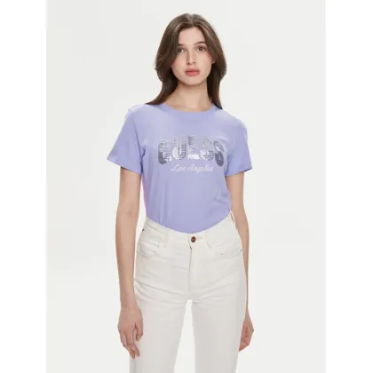 Zdjęcie Guess T-Shirt Ss Rn Sequins Logo T W4GI31 I3Z14 Fioletowy Regular Fit