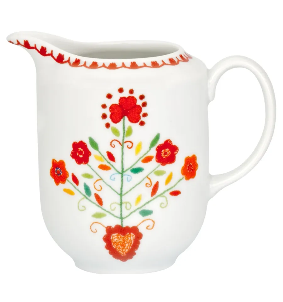 obrazek 1 Porcelanowy dzbanek na mleko Vila Verde z motywem nawiązującym do walentynkowych chusteczek - Vista Alegre