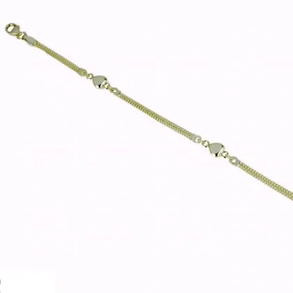 Zdjęcie Piękna dziewczęca bransoletka z sercami cm.18