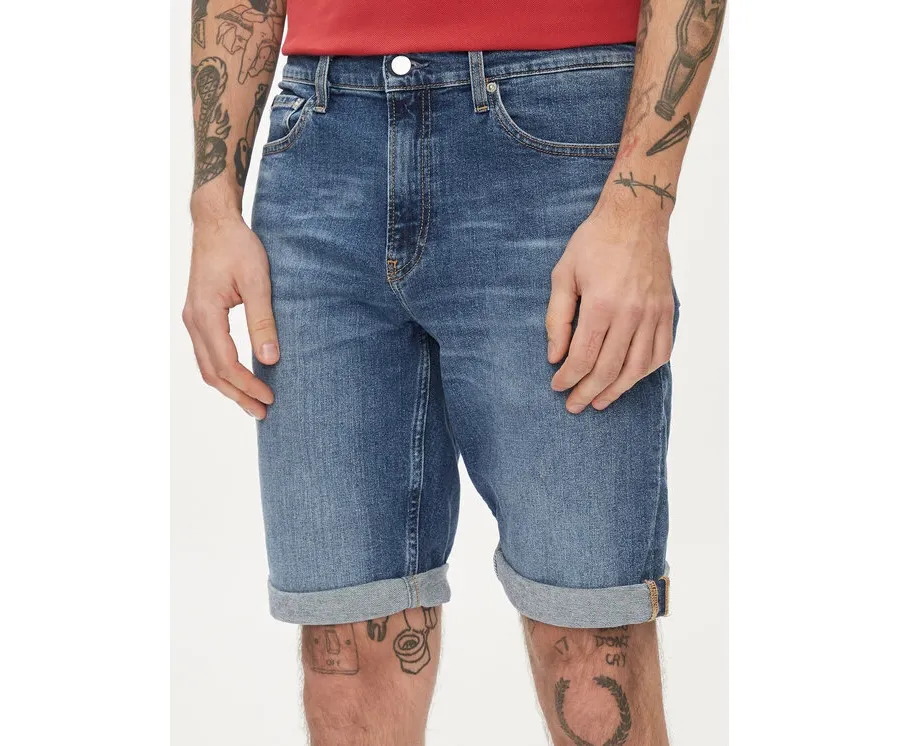 obrazek 1 Calvin Klein Jeans Szorty jeansowe J30J324874 Niebieski Slim Fit