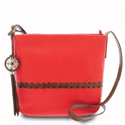 Zdjęcie Czerwona stylowa torebka ze skóry - Giudi