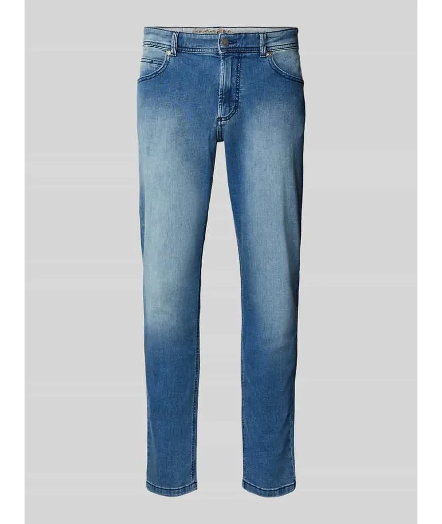 obrazek 1 Jeansy o kroju straight fit z detalem z logo