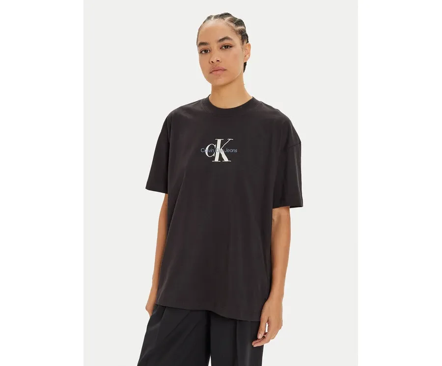 obrazek 1 Calvin Klein Jeans T-Shirt Monologo J20J224242 Czarny Relaxed Fit
