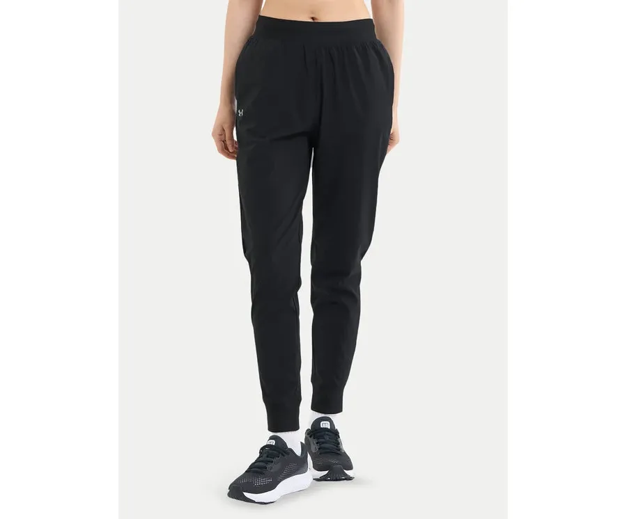 obrazek 1 Under Armour Spodnie dresowe Armoursport High Rise Wvn Pnt 1382727-001 Czarny Loose Fit