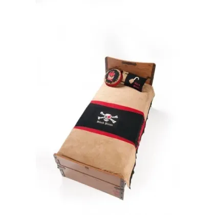 Zdjęcie Narzuta na łóżko z dwiema poduszkami w stylu pirackim na dziecięce łóżko - Cilek