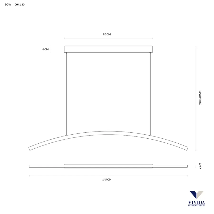 obrazek 3 Nowatorska lampa wisząca Bow